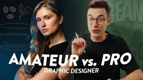 AMATEUR vs PRO GRAPHIC DESIGNER Logo Edition